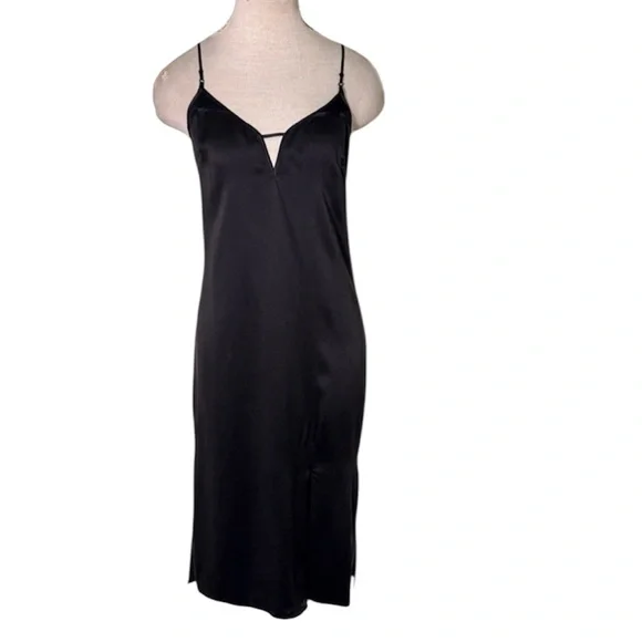 NWT Kiki De Montparnasse Harness Slip Dress Black Strappy Sz 8 - Picture 2 of 12